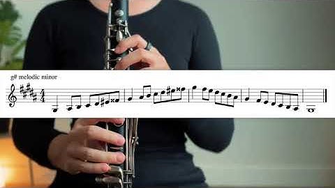 Ab or G# Melodic Minor Scale for Clarinet in 2 Octaves