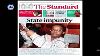 Tomorrow's headline in Kenya bold newspaper, The Standard: "State impunity"