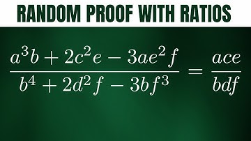 Prove that if a/b = c/d = e/f then (a^3b + 2c^2e - 3ae^2f)/(b^4 + 2d^2f - 3bf^3) = (ace)/(bdf)