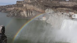 Stunning Double Rainbow Appears at Shoshone Falls
