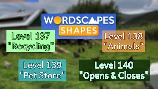 Wordscapes SHAPES levels 137 to 140 gameplay | Answers | Solutions Profile