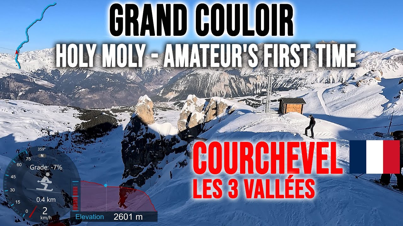 [4K] Skiing Courchevel, Grand Couloir - Amateur's First Time Shock, Les3Vallées France, GoPro HERO13