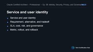 Identity, Security, Privacy, and Governance | Claude Certified Architect – Professional - Ep. 08