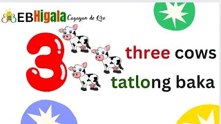 Numbers 1,2,3,4,5 English and Tagalog