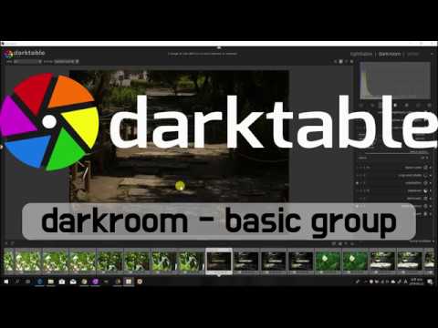 free raw file edit program Darktable - darkroom basic group