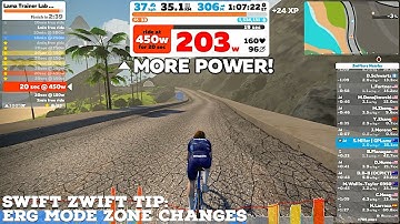Swift Zwift Tip: ERG Mode Zone Changes // Hitting Wattage Targets