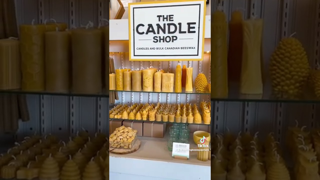 Beeswax candles available at our gift shop The Bee Works!