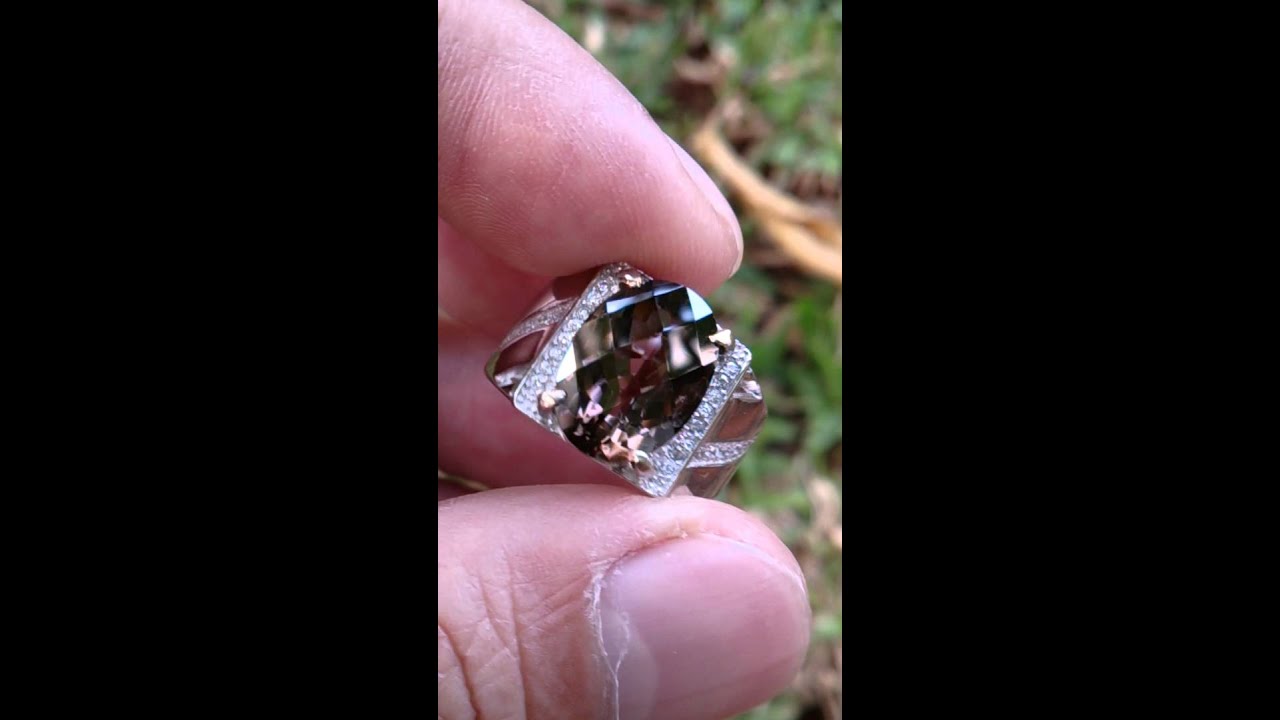 Smoky quartz 5 20 cts ring video