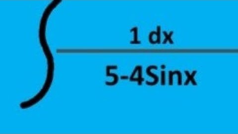 How to solve integration of 1/(5-4sinx)