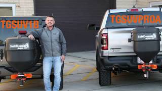 SaltDogg® Hitch Mounted Tailgate Salt Spreaders for Jeeps, SUVs, and Pickup Trucks