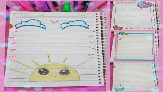 اسهل طريقه لتزيين الدفاتر المدرسيه من الداخل
Decorate school notebooks from the inside