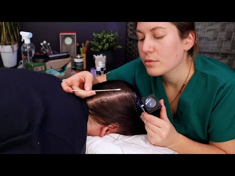 Real Person ASMR Scalp Check & Hair Oil Treatment | Sleep in 5 minutes