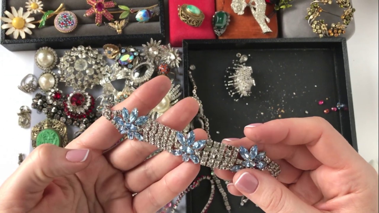 Распаковка лома винтажной бижутерии