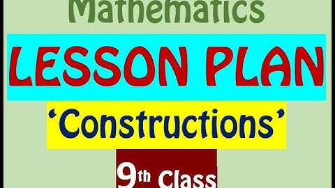 9th CLASS MATHS LESSON PLAN / 