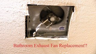 How to Change Bathroom Exhaust Fan! Easy!! - YouTube