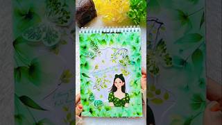 ASMR Journal With Me 😍 Green Theme 🌿 # journal #shorts #artandcraft #journalwithme #diy