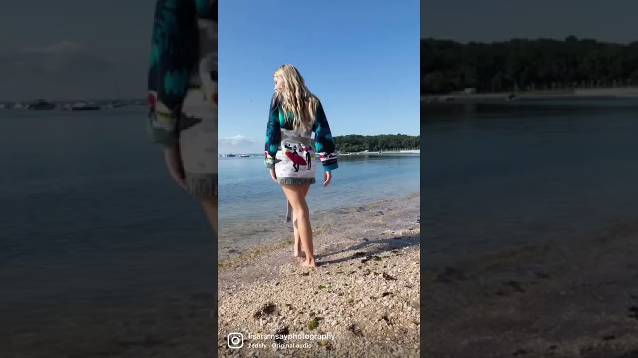 Alanui cashmere sweater wraps on the beach! New work alert!