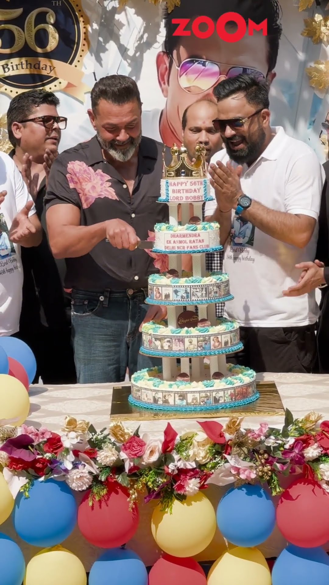 Bobby Deol celebrates Birthday by cutting a GIANT cake with Fans and Paps #bobbydeol #shorts