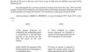 Taxation NIRC - Section 51 -59 (Returns and Payment of Tax)