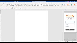 Installing the Knackly Word Add in