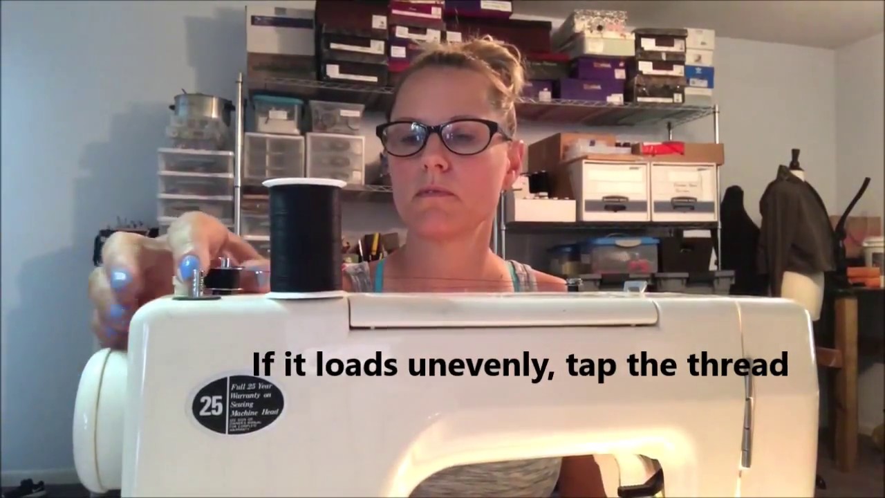 How to Wind a Bobbin with a Sewing Machine Sewing Tutorial - YouTube