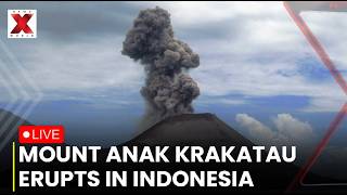 Mount Anak Erupts LIVE Mount Anak Krakatau Erupts In Indonesia With Tall Ash Column NewsX World