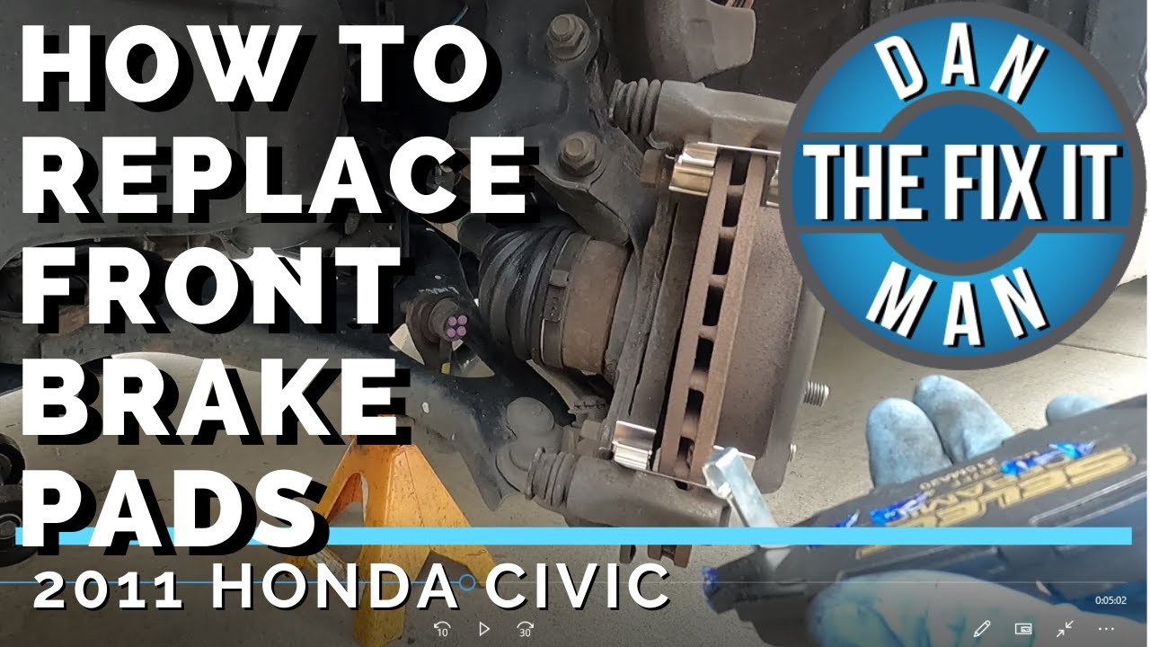 2011 HONDA CIVIC - HOW TO REPLACE FRONT BRAKE PADS - DIY - YouTube
