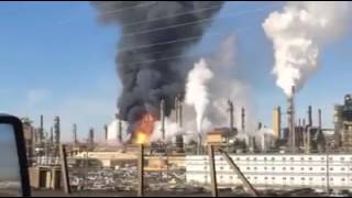 Syncrude Oilsands Base Mine on Fire - Fort McMurry