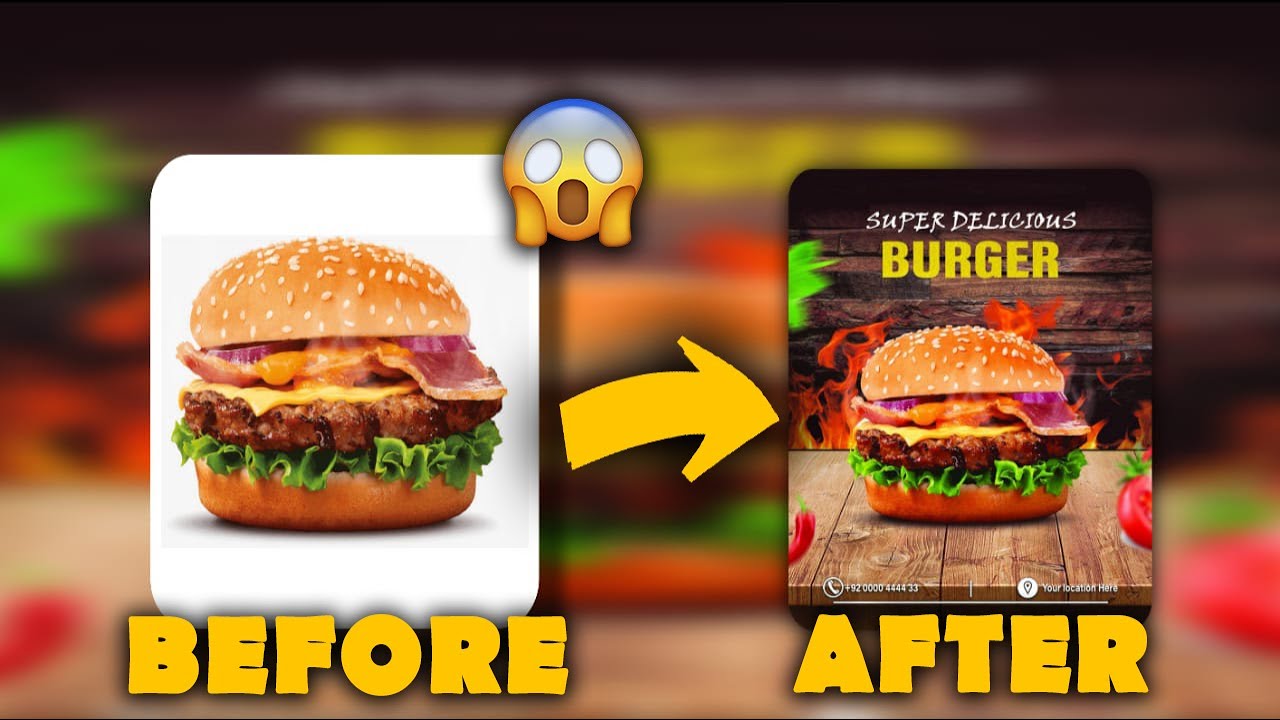 Food Poster Design in Photoshop | Complete Beginner Guide | GRAPHICSWITHSHARI