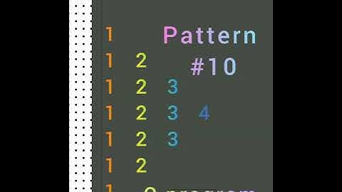 Pattern 10 || Left-sided base Triangular number pattern || #shorts #coding #programming #c_tutorial