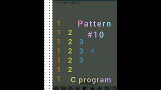 Pattern 10 || Left-sided base Triangular number pattern || #shorts #coding #programming #c_tutorial