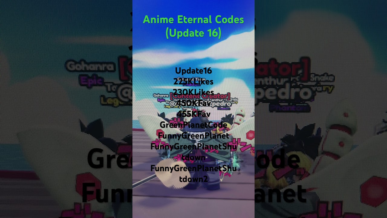 Anime Eternal Codes (Update 16) 