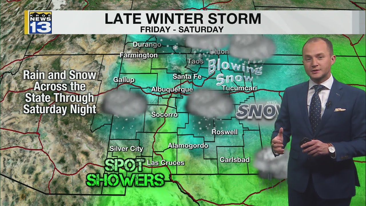 Winter weather moves into New Mexico Friday night