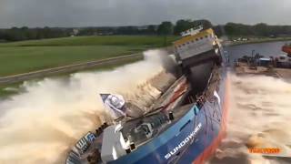 ship launch 10 awesome waves fails and close calls