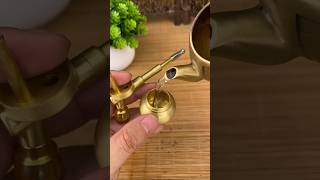 Premium Brass Pipe with Water Filter 🔥🪵 #shortsfeed #trending #pipe #handmade #part3