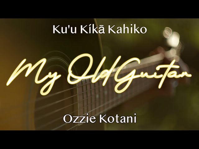笹尾としかず水彩画 「ハワイアン・スラックキー・アラニさん」2019年 Ku'u Kíkā Kahiko (My Old Guitar) by Ozzie Kotani | Hawaiian