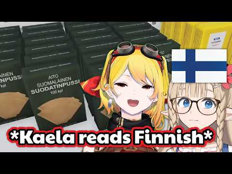 Kaela try to read Finnish in front of Finnish Elf (ft. Veera)