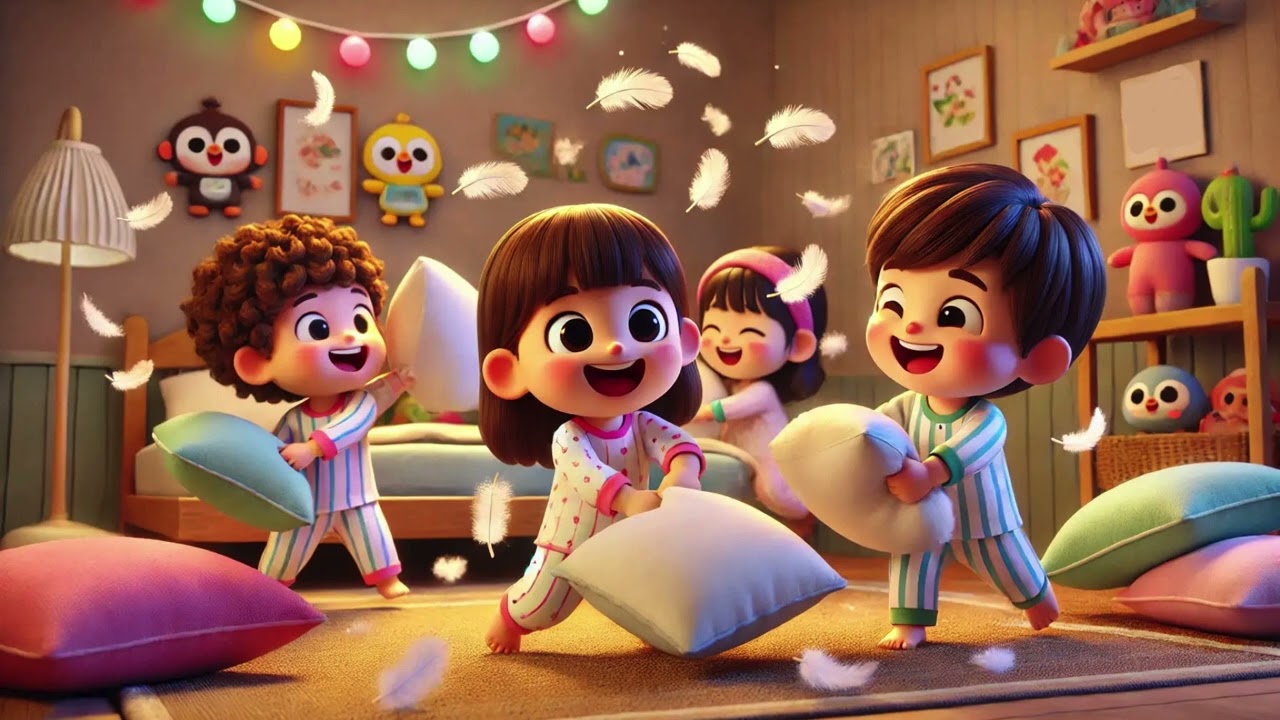 🛏️🎶 The Pillow Fight Dance – A Fun & Energetic Kids’ Song! 🕺💃🎵