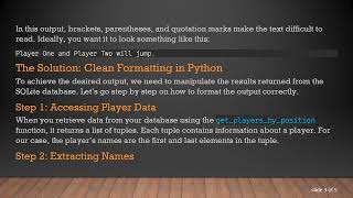 How to Format SQLite Results in Python for Better Readability