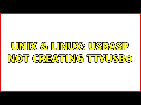Unix & Linux: USBasp not creating ttyUSB0