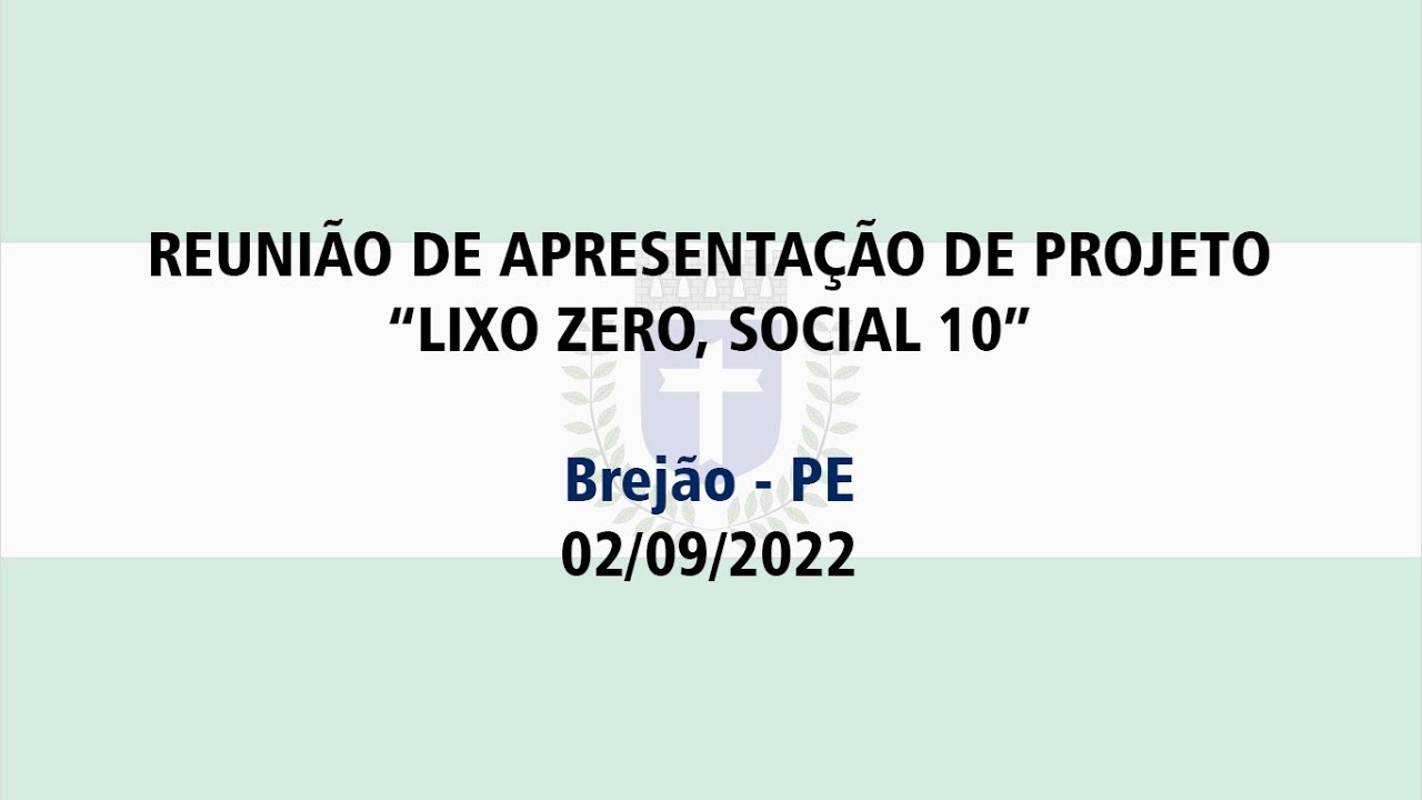 Município de Brejão-PE recebe apresentação do Projeto "Lixo Zero, Social 10"