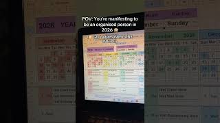 Organize Your Year in seconds! 🗓️ | 2026 Excel Calendar Template Planner Spreadsheet #shorts