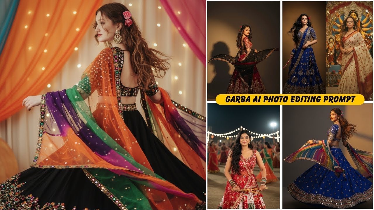 Instagram Trending Garba Style Photo Editing Prompt | Navratri Gemini Photo Editing Prompt