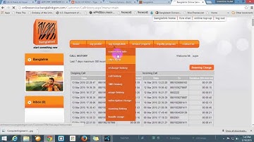 how to find banglalink past call history