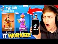 Trying VIRAL Fortnite Tik Tok Glitches... they worked!