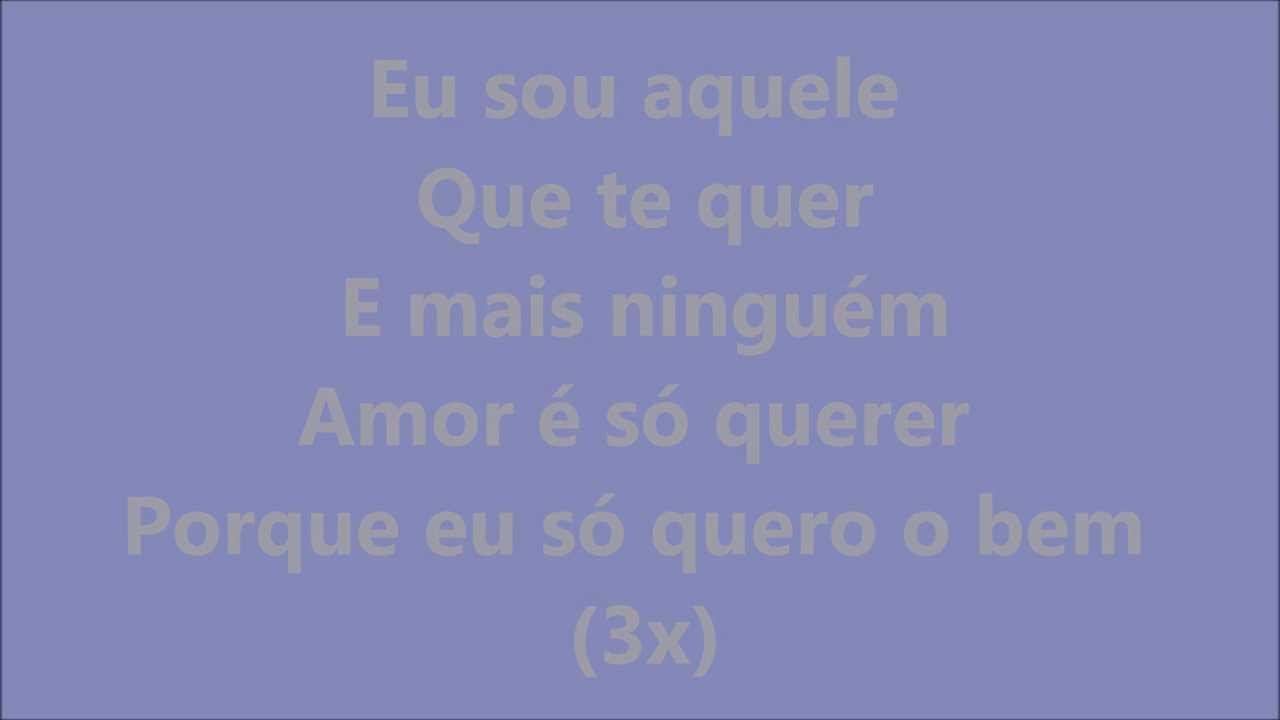 Excesso  Eu sou aquele letra