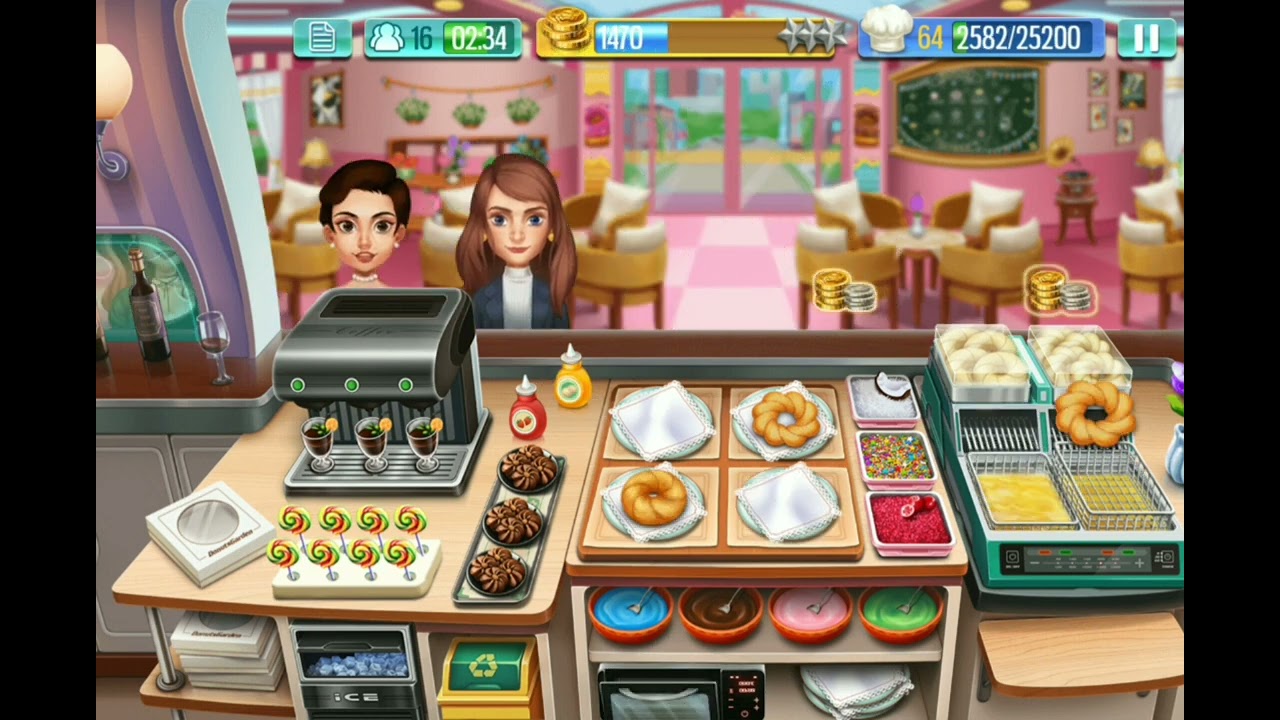 Crazy Cooking Star Chef-Donuts level 50