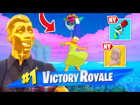Prøver De NYE MYTHIC og EXOTIC Våben i Fortnite SIMPSONS!