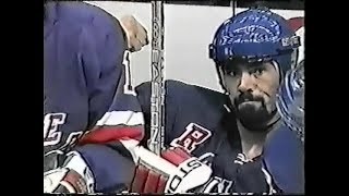 Sandy McCarthy vs Jason Blake / Webb & Steve McKenna vs Eric Cairns / Theo Fleury chicken dance