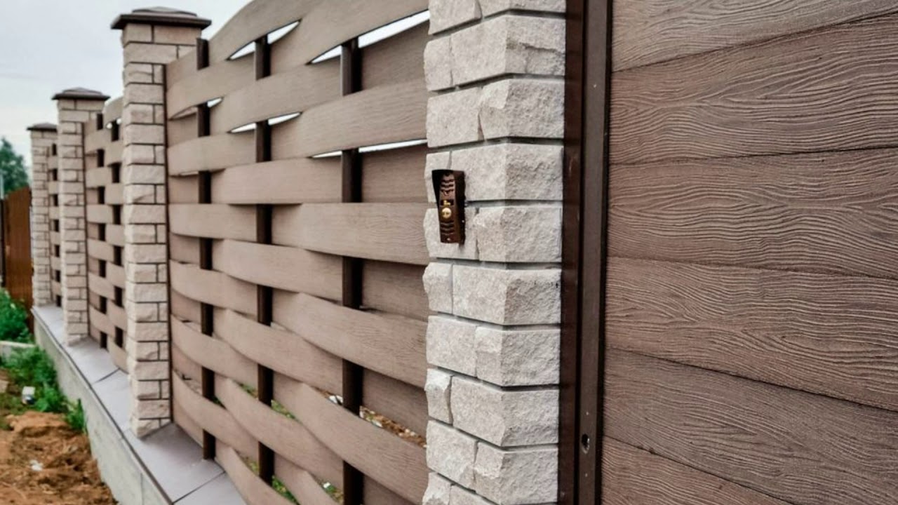 Заборы, ворота и калитки из террасной доски - YouTube